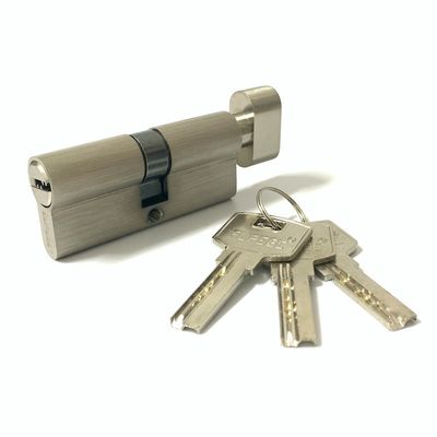 kwaliteit  Single Open Brass Cylinder Lock Custom Size One Side Key Cylinder Silver fabriek