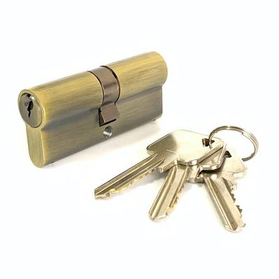 kwaliteit  Brass Euro Cylinder Lock 70mm Double Sided Cylinder Lock Customized fabriek