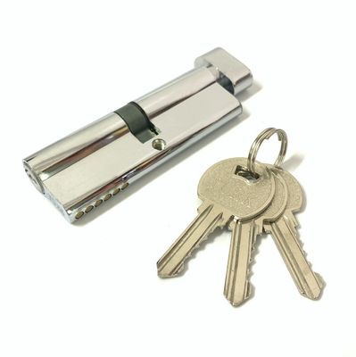 Zilver enkelzijdig cilinderslot 90 mm cilinderslot met sleutels