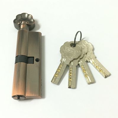 90 mm zink-messing cilinder enkel open europrofielslot met messing of Iorn-sleutel
