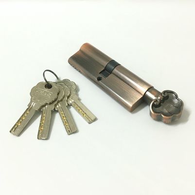 90 mm zink-messing cilinder enkel open europrofielslot met messing of Iorn-sleutel